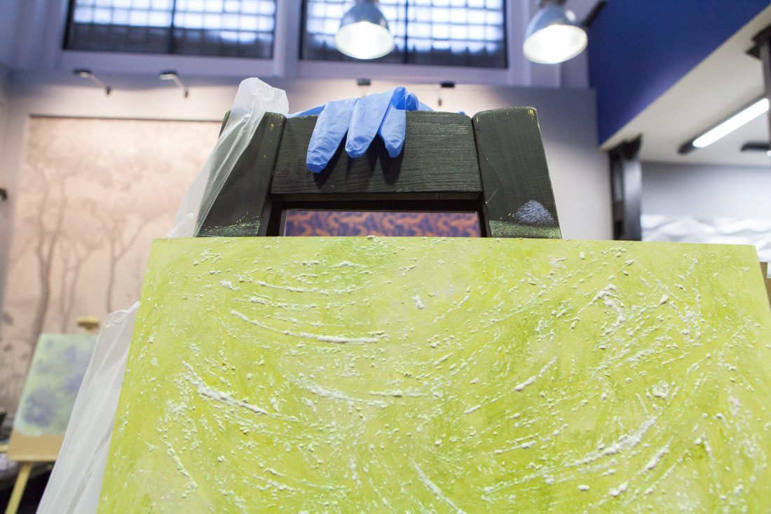 мастер-класс по работе с лазурью для декоративной штукатурки в Центре Дизайна Мануфактура 5 Ампир Декор