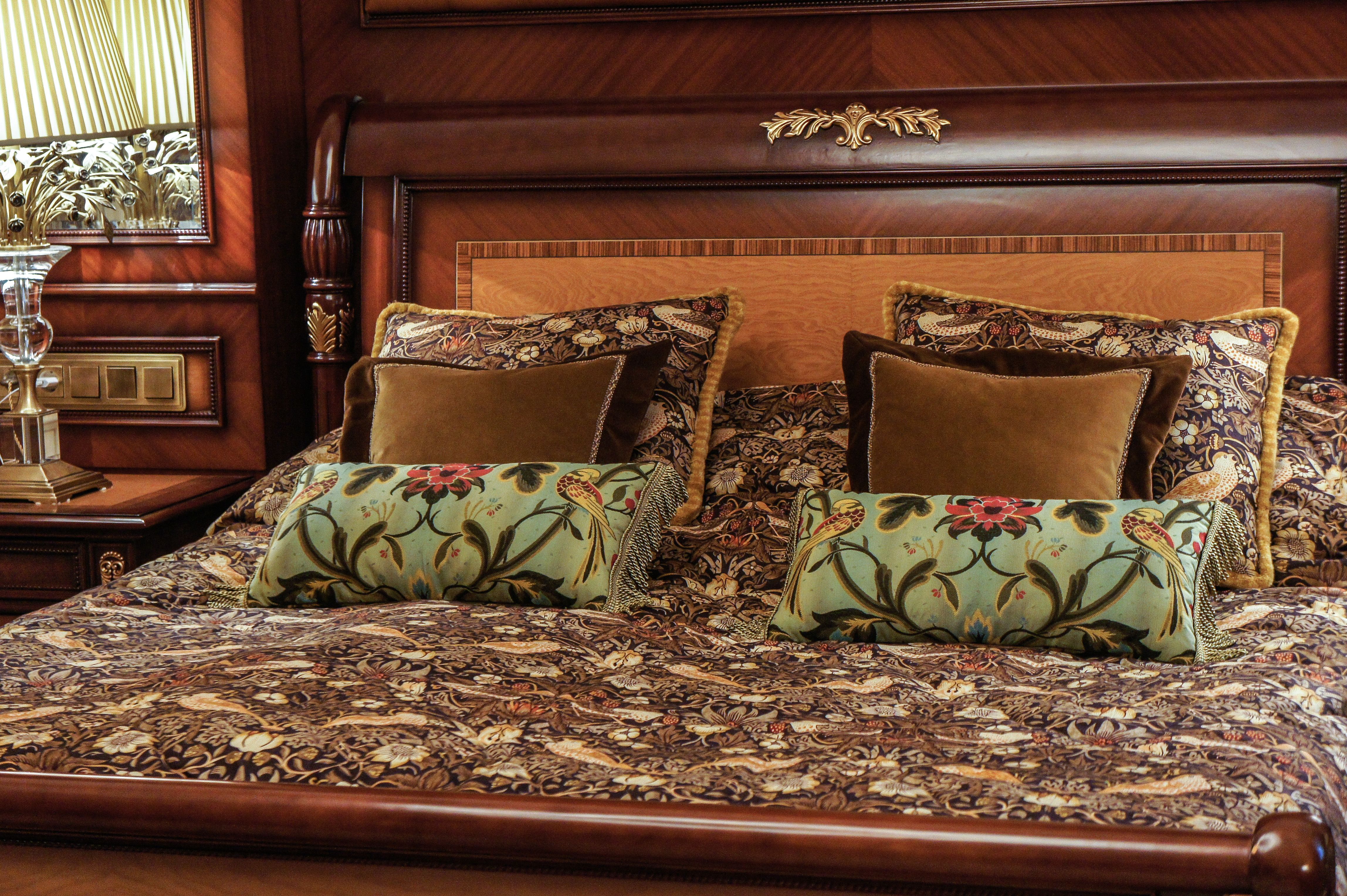 фрагмент спальни в английском стиле, дизайнер Катерина Радимова