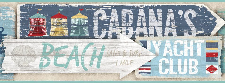 красочный бордюр с морским узором, коллекция Atlantic