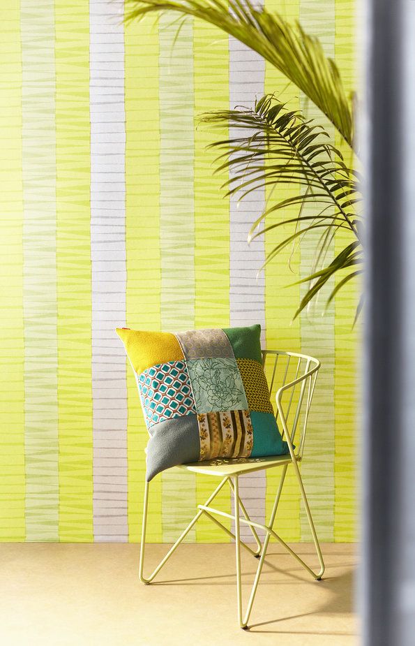 яркие полосы на обоях Ibiza от Eijffinger