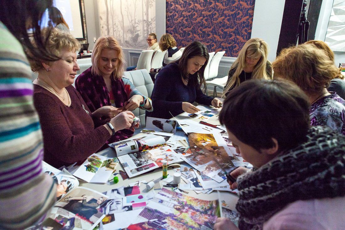 Практическая часть лекции «Архетипы в дизайне», которая состоялась 15 марта