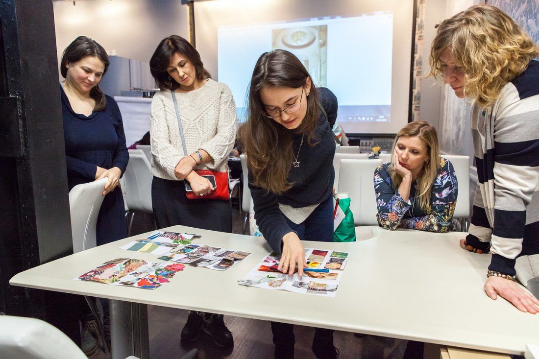 Практическая часть лекции «Архетипы в дизайне», которая состоялась 15 марта