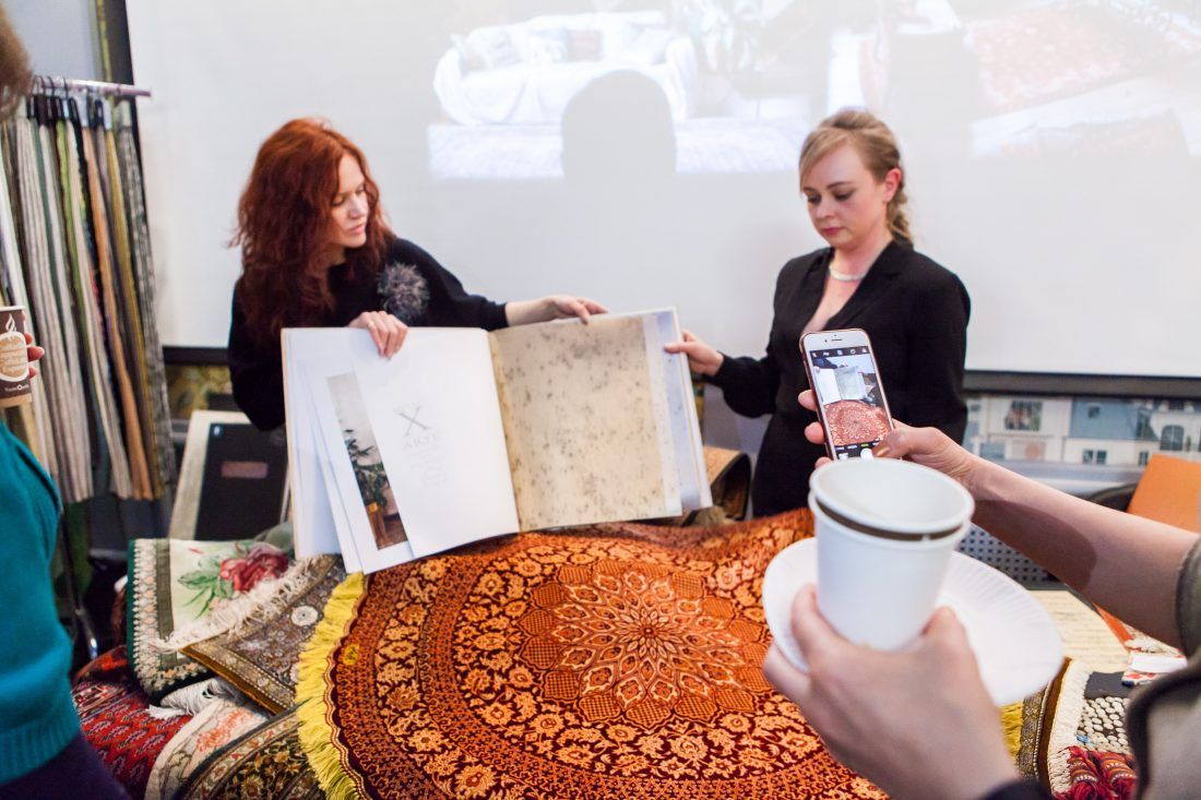 лекция «Персидские ковры, уникальные и универсальные» в Центре Дизайна Мануфактура 5 Ампир Декор