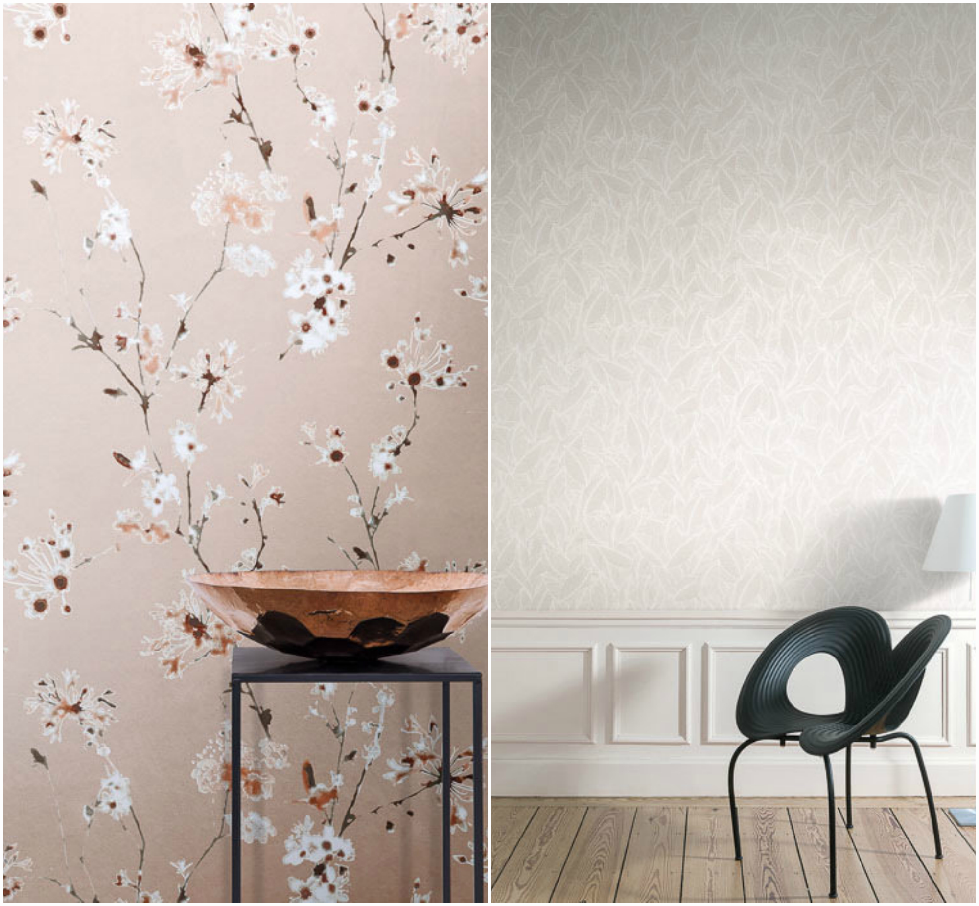 Растительные принты на обоях Altea от бельгийского бренда Khroma