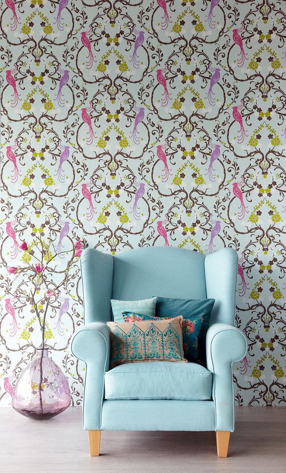 обои с испанскими нотками: яркие птички из коллекции Flamenco