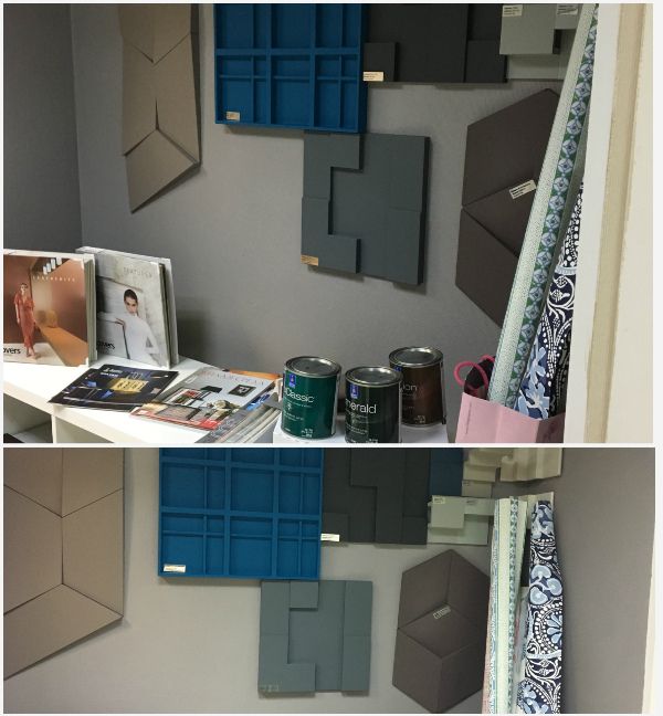 образцы выкрасов Sherwin-Williams на лепнине Modern в Интерьерном Доме «Батист», Санкт-Петербург