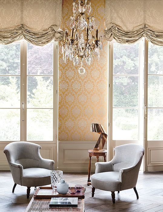 текстильные обои из коллекции Excellence в интерьере