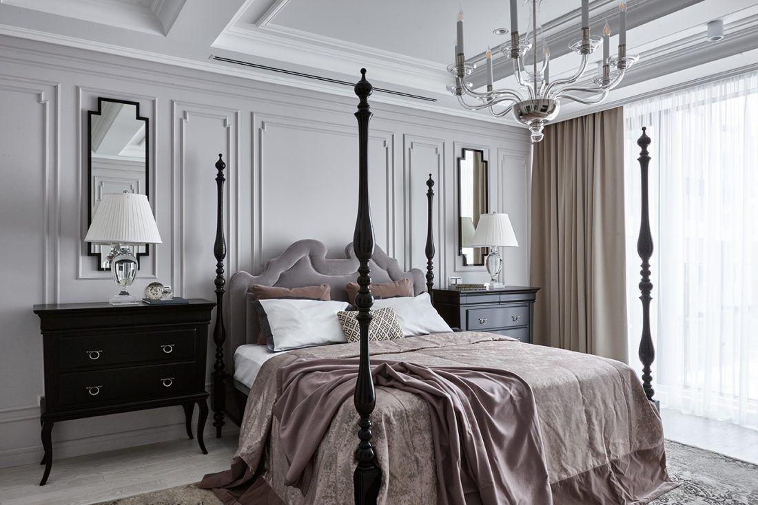 Спальня в квартире жилого комплекса «Wine House», проект Mill Studio