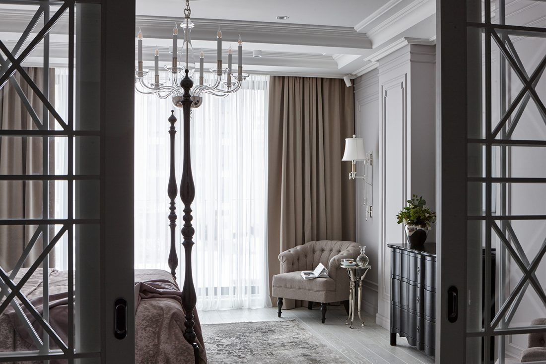 Спальня в квартире жилого комплекса «Wine House», проект Mill Studio