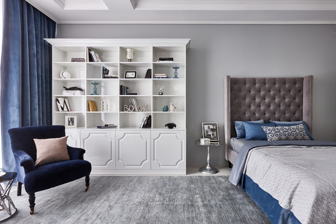 Спальня в квартире жилого комплекса «Wine House», проект Mill Studio