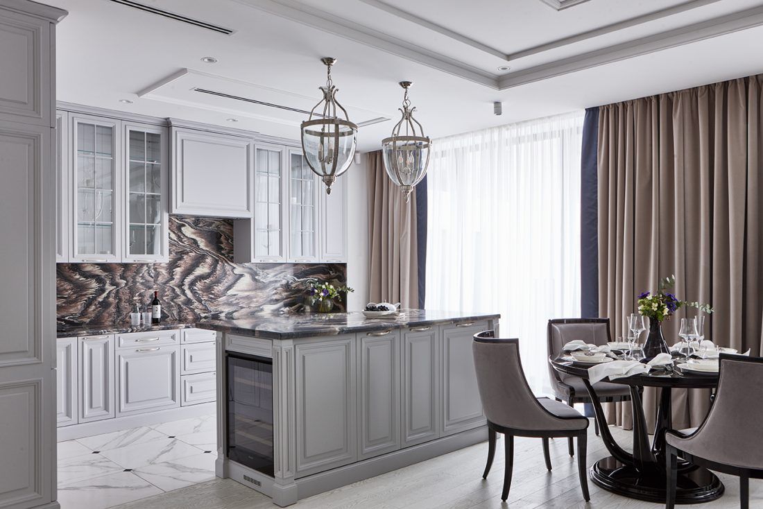 Кухня в квартире жилого комплекса «Wine House», проект Mill Studio