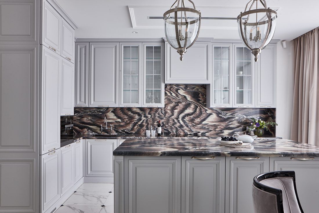 Кухня в квартире жилого комплекса «Wine House», проект Mill Studio