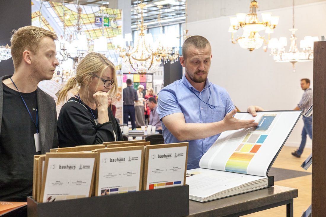 презентация коллекции обоев под покраску Баухаус (Bauhaus) на выставке АрхМосква 2018