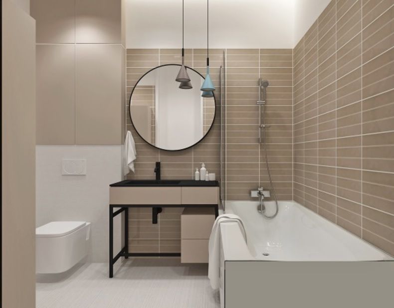 ванная комната, дизайнер Оксана Лисоветченко