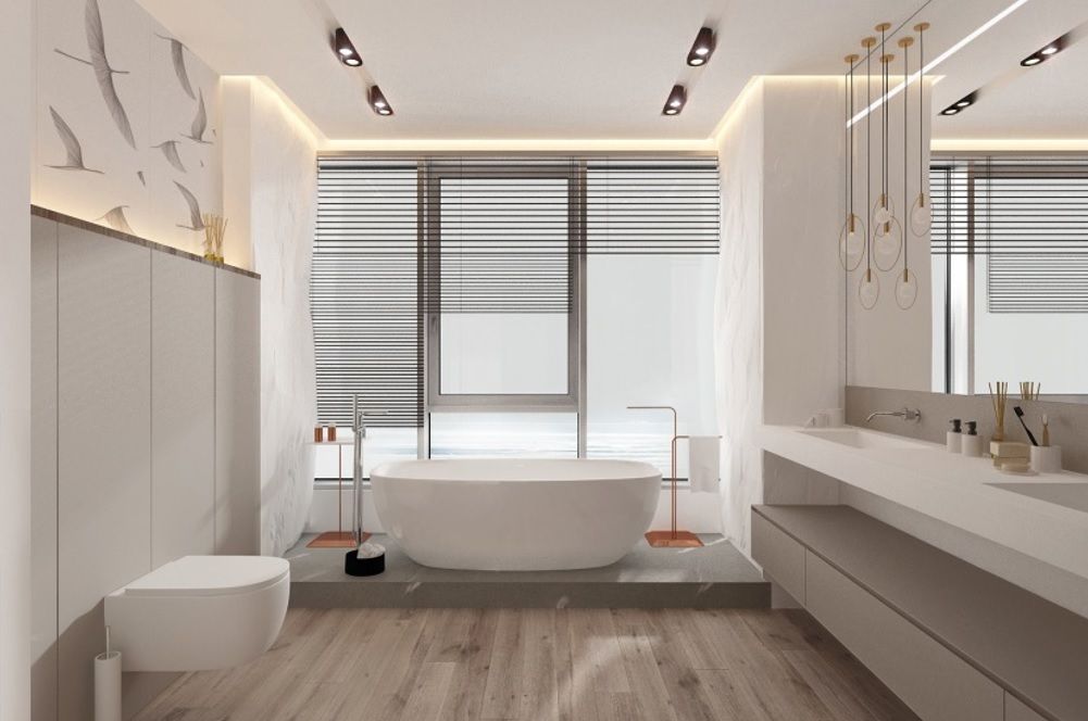 ванная комната, дизайнер Оксана Лисоветченко