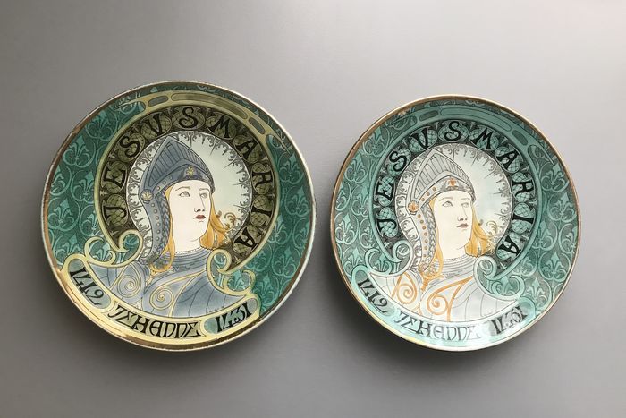 тарелки в стиле ар-нуво, очередная находка французского блошиного рынка