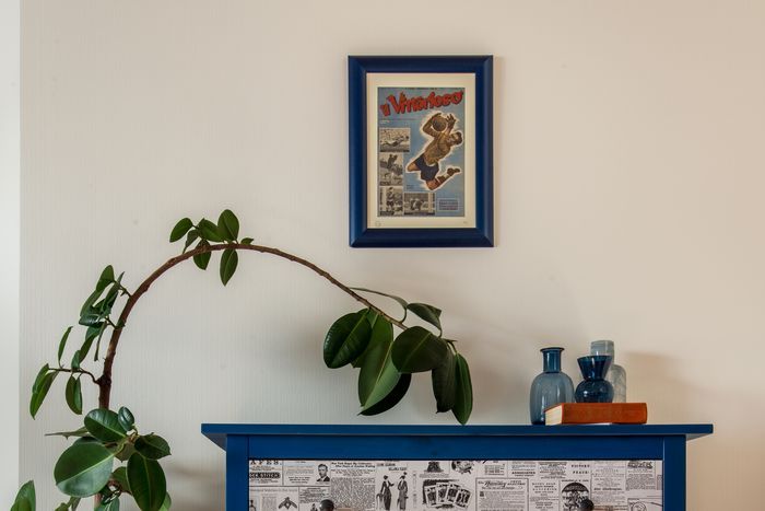 винтажный постер в интерьере, проект дизайнера Ольги Лапшовой