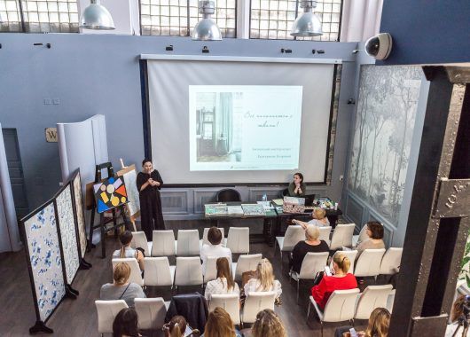 семинар дизайнера по текстилю Екатерины Егоровой в Центре Дизайна Мануфактура 5 Ампир Декор