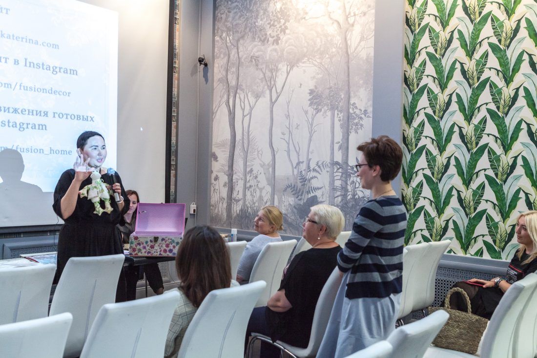семинар дизайнера по текстилю Екатерины Егоровой в Центре Дизайна Мануфактура 5 Ампир Декор