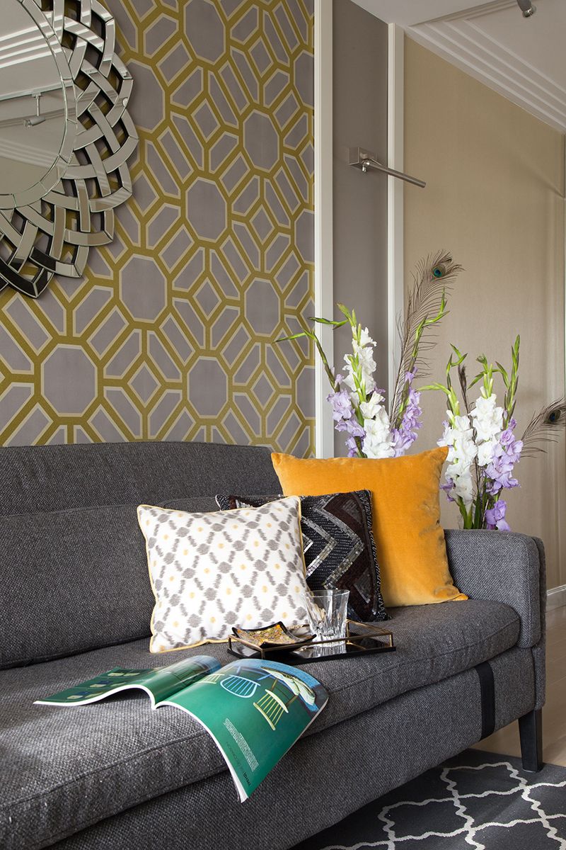 активная геометрия в интерьере, дизайнер проекта - Мария Нечаева