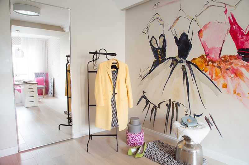 художественная роспись на стене в детской, дизайнер интерьера Мария Нечаева