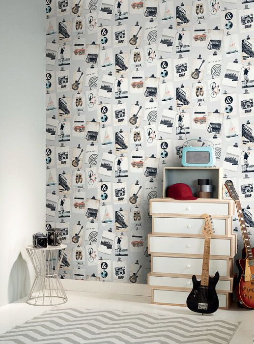 тематические обои для детской из коллекции Alphabet от Khroma Zoom