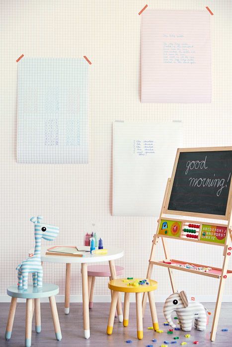 обои в тетрадную клетку из коллекции Wallpower Junior от Eijffinger