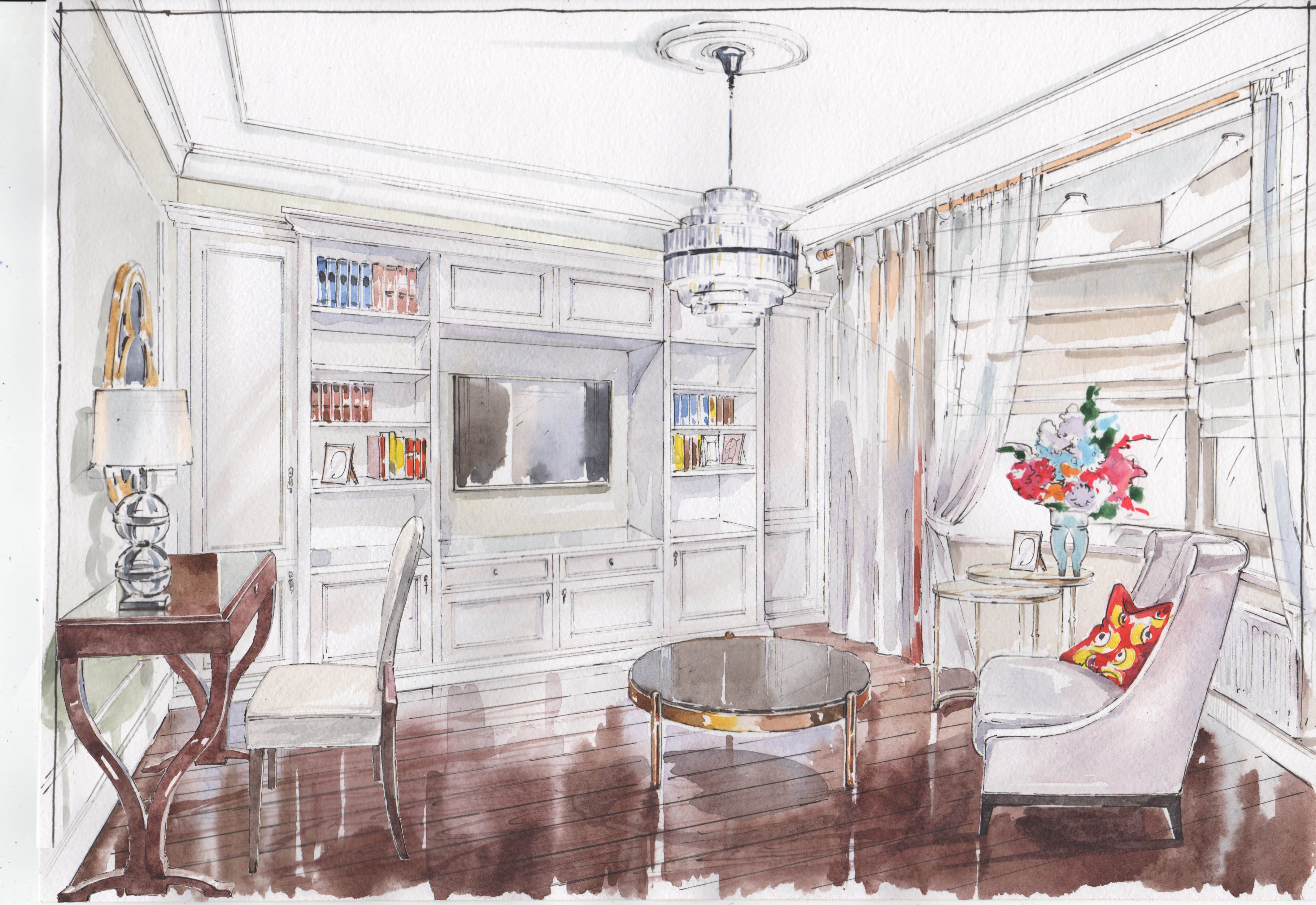 акварельный скетчинг Мануфактура 5 Ампир Декор