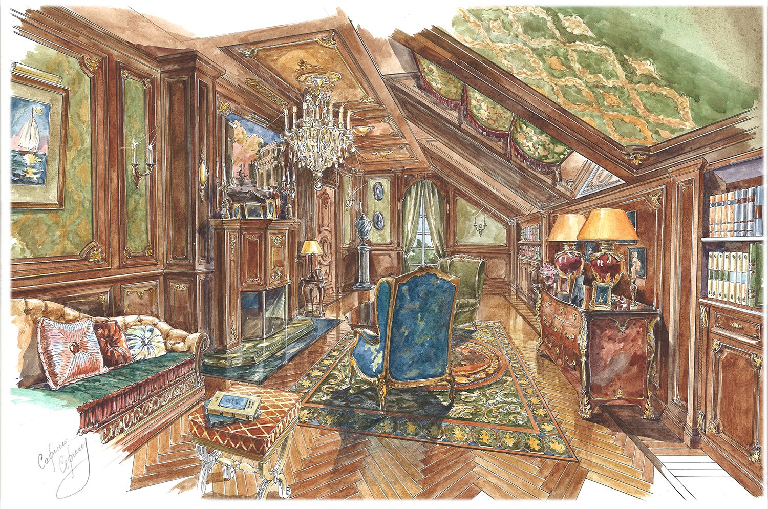 лекция Акварельный скетчинг Мануфактура 5 Ампир Декор