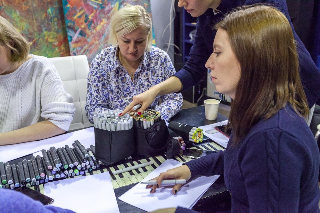 Мастер-класс по скетчингу от команды Artlover space в Центре Дизайна Мануфактура 5 Ампир Декор