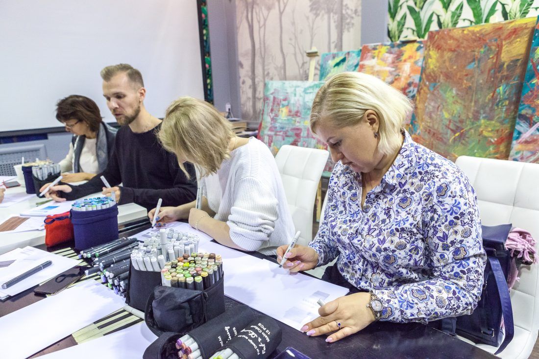 Мастер-класс по скетчингу от команды Artlover space в Центре Дизайна Мануфактура 5 Ампир Декор