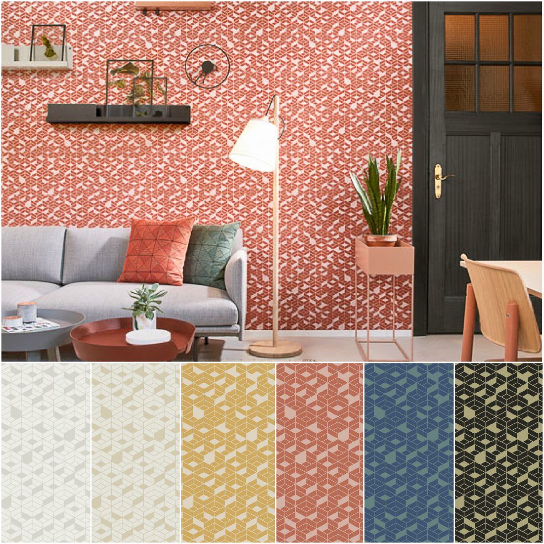 Ампир Декор флизелиновые обои Tinted Tiles от Hookedonwalls