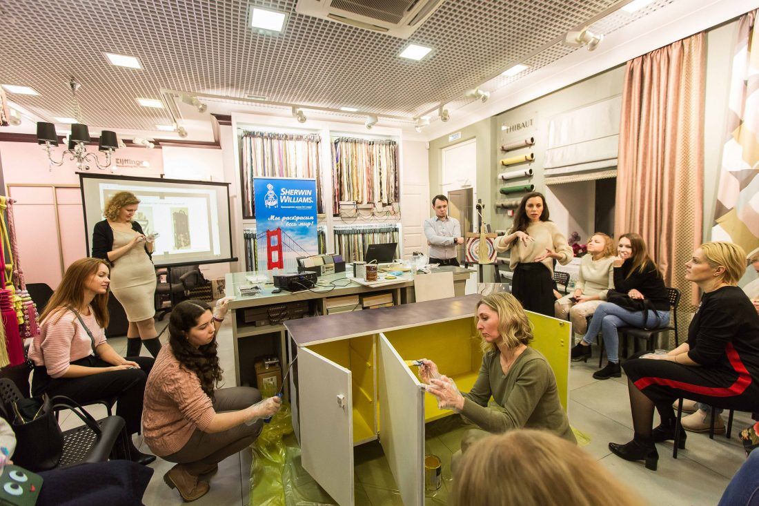 Мастер-класс декоратора Дианы Мухтаровой в салоне Ампир Декор в Санкт-Петербурге