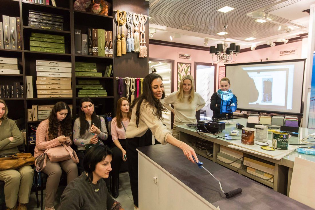 Мастер-класс декоратора Дианы Мухтаровой в салоне Ампир Декор в Санкт-Петербурге