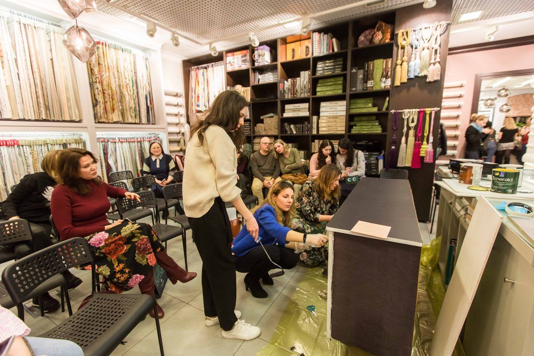 Мастер-класс декоратора Дианы Мухтаровой в салоне Ампир Декор в Санкт-Петербурге