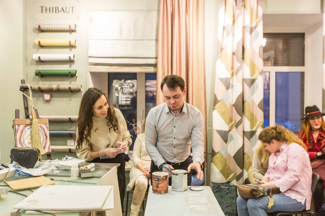 Мастер-класс декоратора Дианы Мухтаровой в салоне Ампир Декор в Санкт-Петербурге