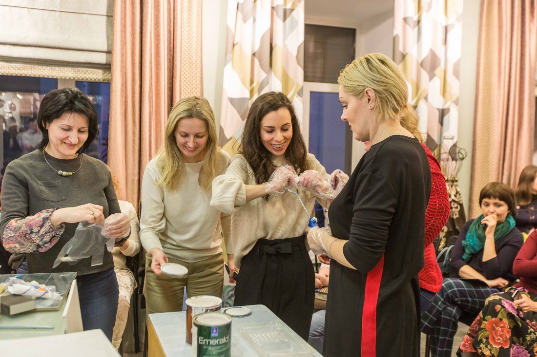 Мастер-класс декоратора Дианы Мухтаровой в салоне Ампир Декор в Санкт-Петербурге