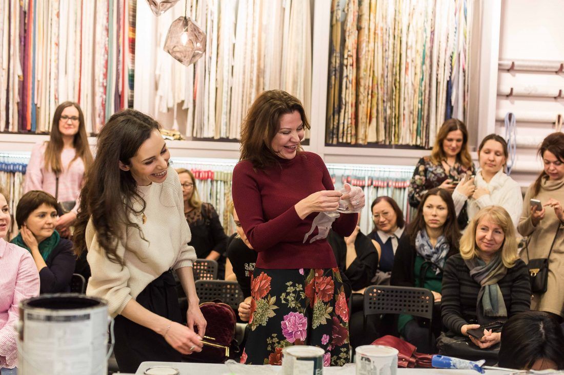 Мастер-класс декоратора Дианы Мухтаровой в салоне Ампир Декор в Санкт-Петербурге