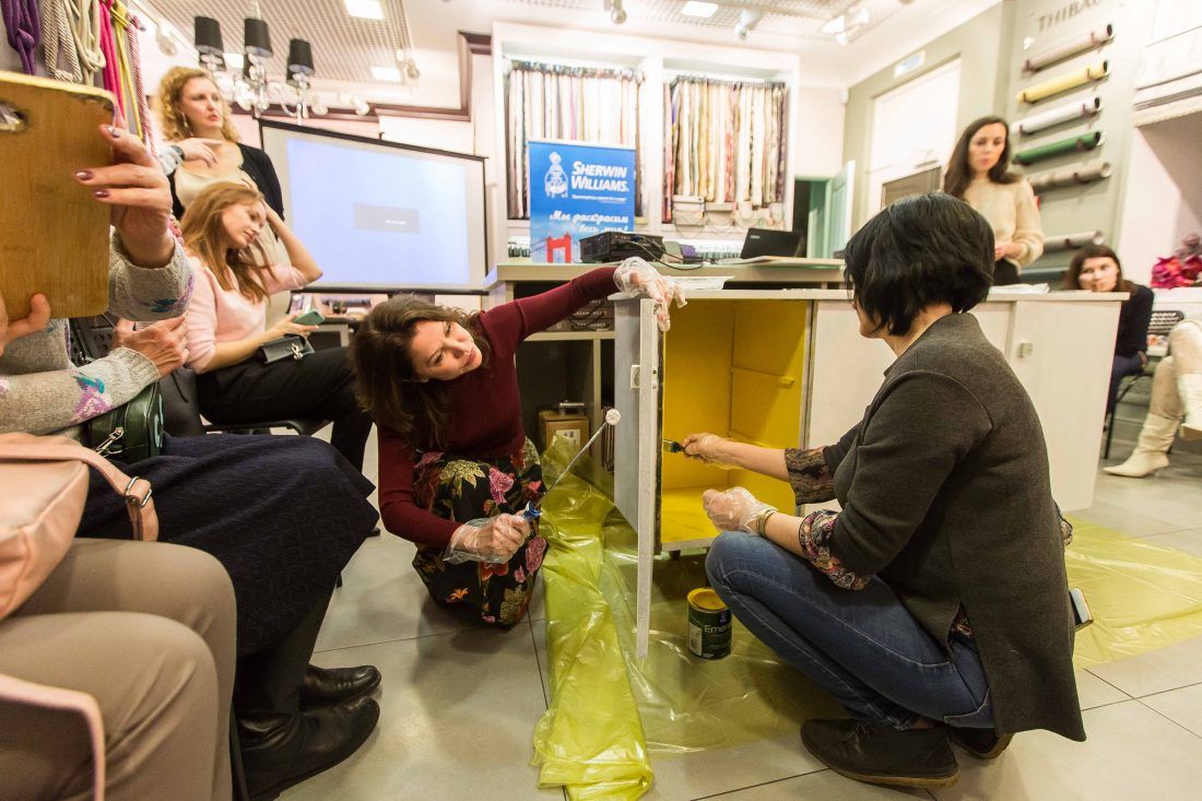 Мастер-класс декоратора Дианы Мухтаровой в салоне Ампир Декор в Санкт-Петербурге