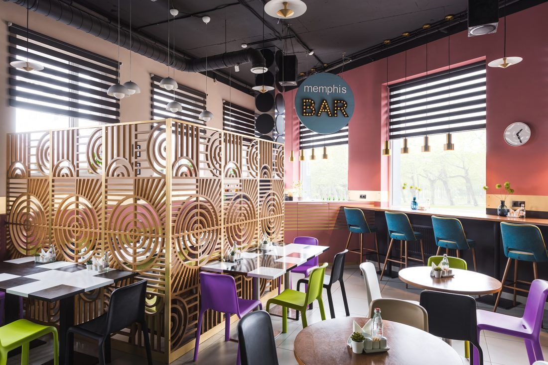 Кафе «Memphis», проект дизайн-бюро Wide Design Group