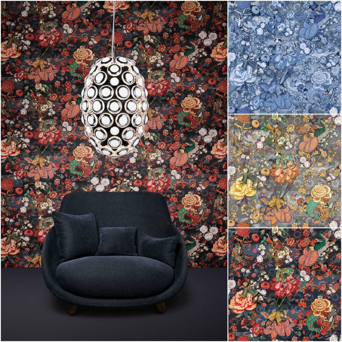 Ампир Декор коллекция обоев Moooi Tokyo Blue от Arte