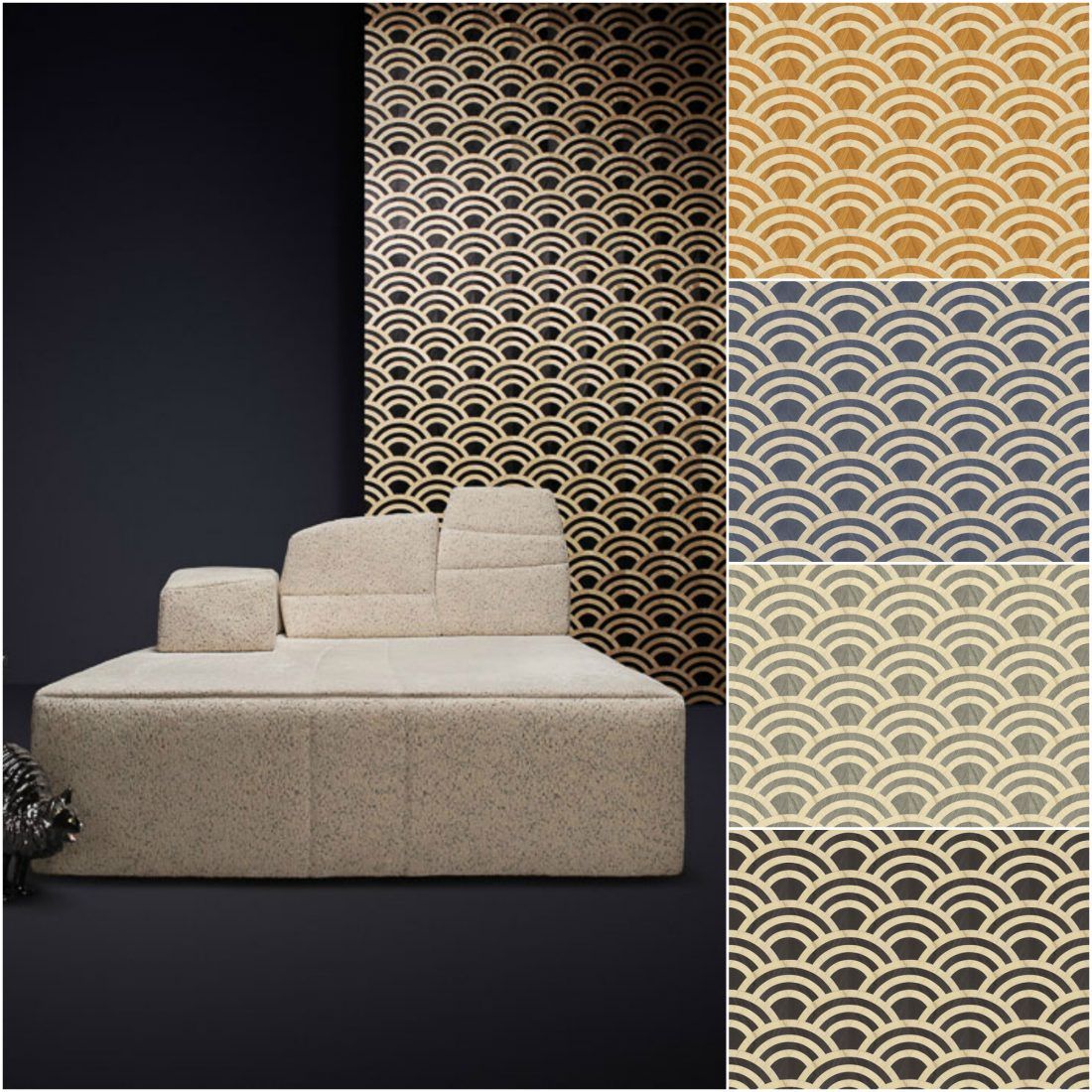 Ампир Декор коллекция обоев Moooi Tokyo Blue от Arte