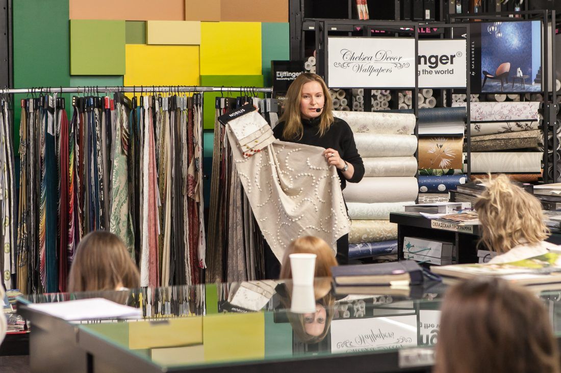 Центр Дизайна Мануфактура 5 Ампир Декор, лекция о интерьерном текстиле для студентов Skillbox