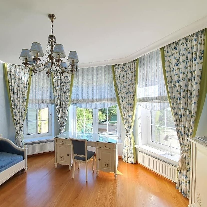 пошив портьер и штор ампир декор